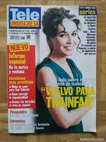 Coleccionismo de revistas y periódicos: REVISTA TELE INDISCRETA 834. VICTORIA ABRIL. ISABEL GEMIO EVA SANTOLARIA LOS MORANCOS CARLOS LOZANO